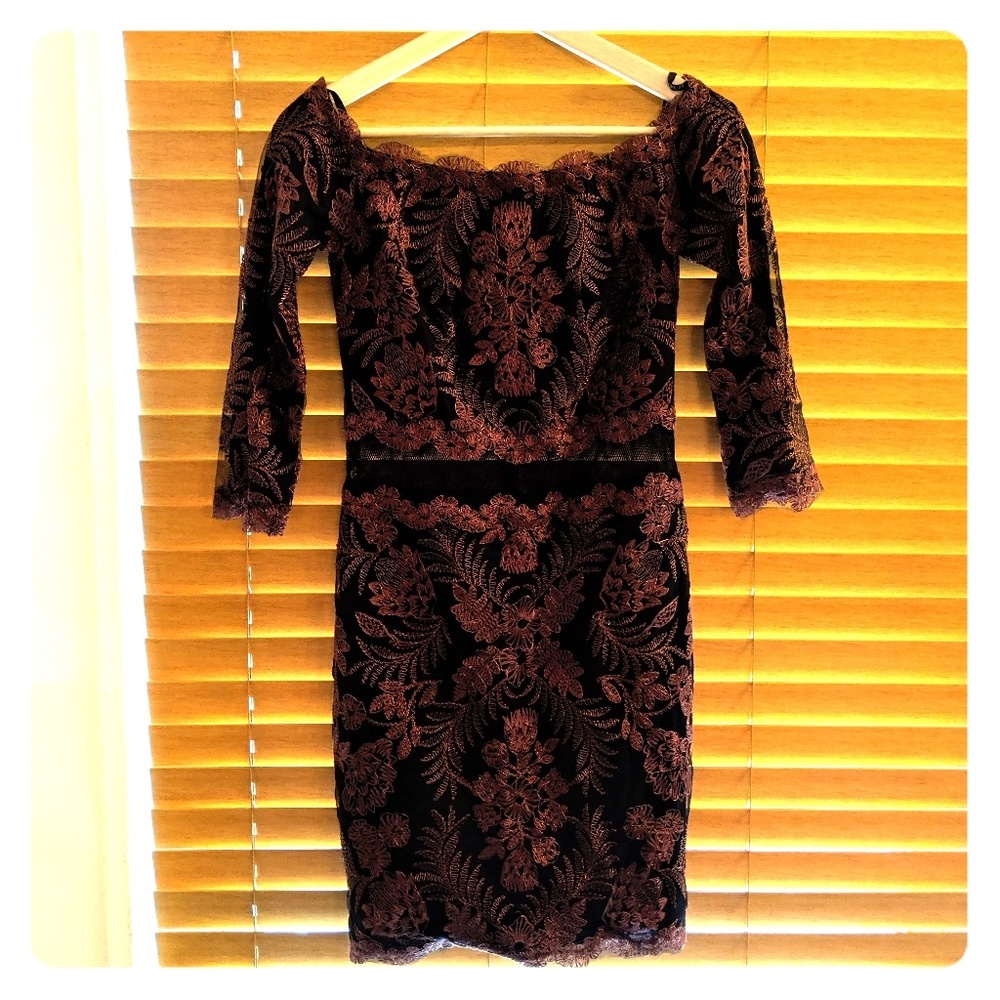 Tadashi Shoji Lace Off Shoulder Dress NWOT